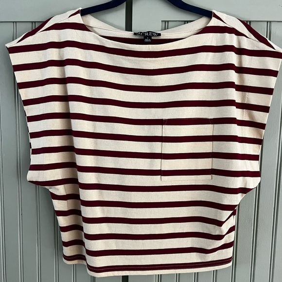 J. Crew Tops - Striped cap sleeve